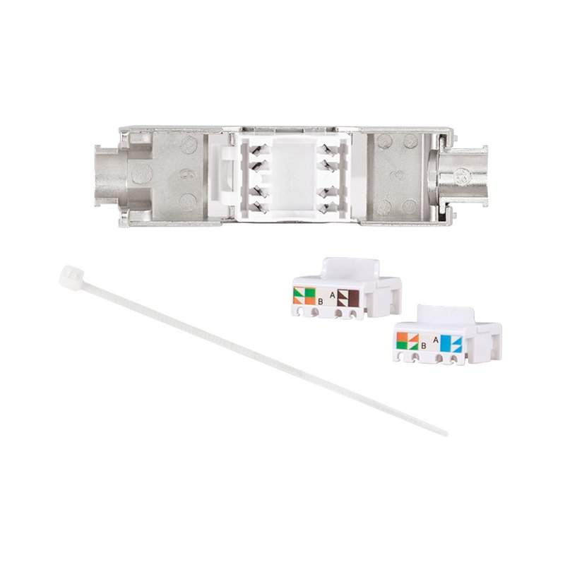 LogiLink Professional Keystone connector Cat.6A, argent, blindé, alliage de zinc, 16,3 mm