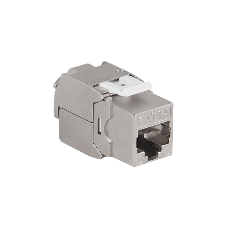 LogiLink Professional Keystone connector Cat.6A, argent, blindé, alliage de zinc, 16,3 mm