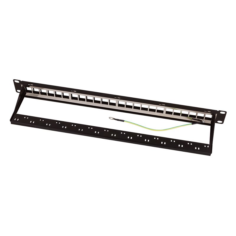 LogiLink Professional panneau de brassage 19 pouces, 24 ports, blindé, gris clair