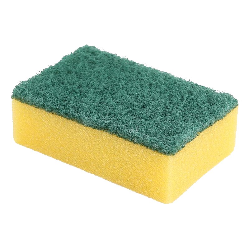 HYGOCLEAN reinigingsspons voor pannen, schuimstof/schuurzijde, groen, 10 stuks