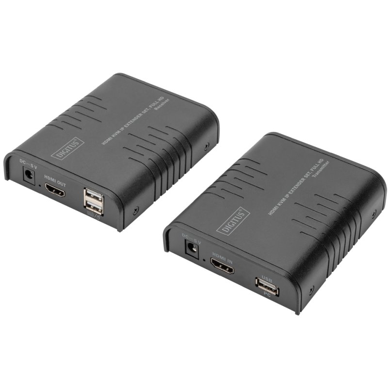 DIGITUS HDMI KVM IP extendeur récepteur, Full HD, portée 120 m