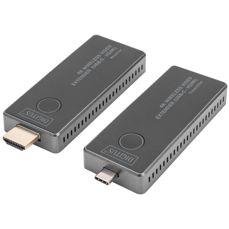 DIGITUS 4K draadloze video extender set, USB-C naar HDMI, 30 m