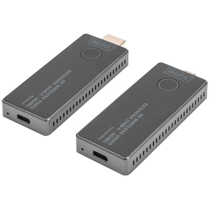 DIGITUS 4K draadloze video extender set, USB-C naar HDMI, 30 m
