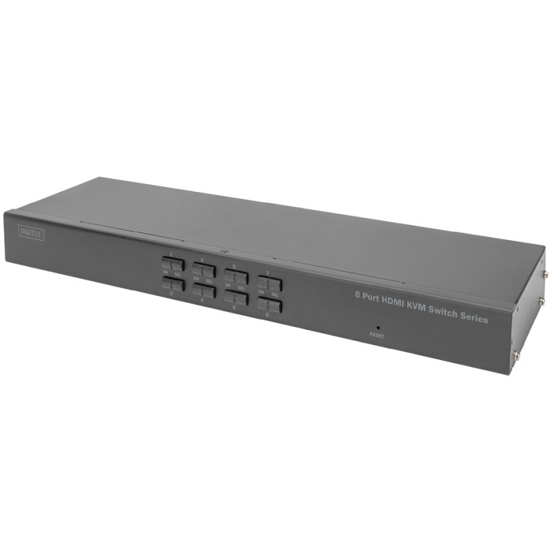 DIGITUS HDMI KVM switch, 8-poorts, 19 inch, 4K@30Hz