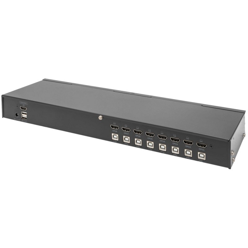 DIGITUS Commutateur KVM HDMI, 8 ports, 19 pouces, 4K@30Hz