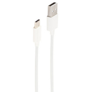 shiverpeaks data- en oplaadkabel USB-A naar USB-C, wit, 1,5 m
