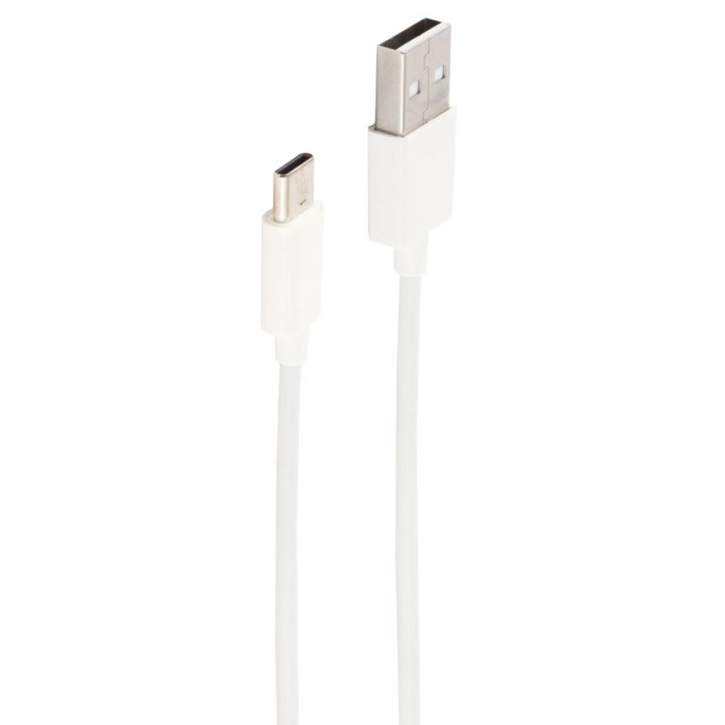 shiverpeaks data- en oplaadkabel USB-A naar USB-C, wit, 1,5 m