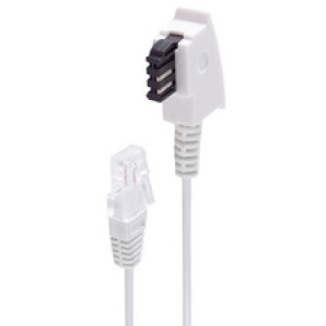 shiverpeaks telefoonsnoer, RJ45-TAE-F, wit, 6 meter