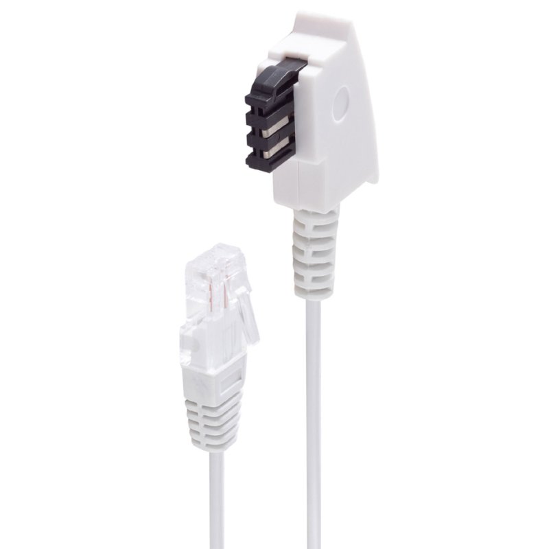 shiverpeaks telefoonsnoer, RJ45-TAE-F, wit, 6 meter