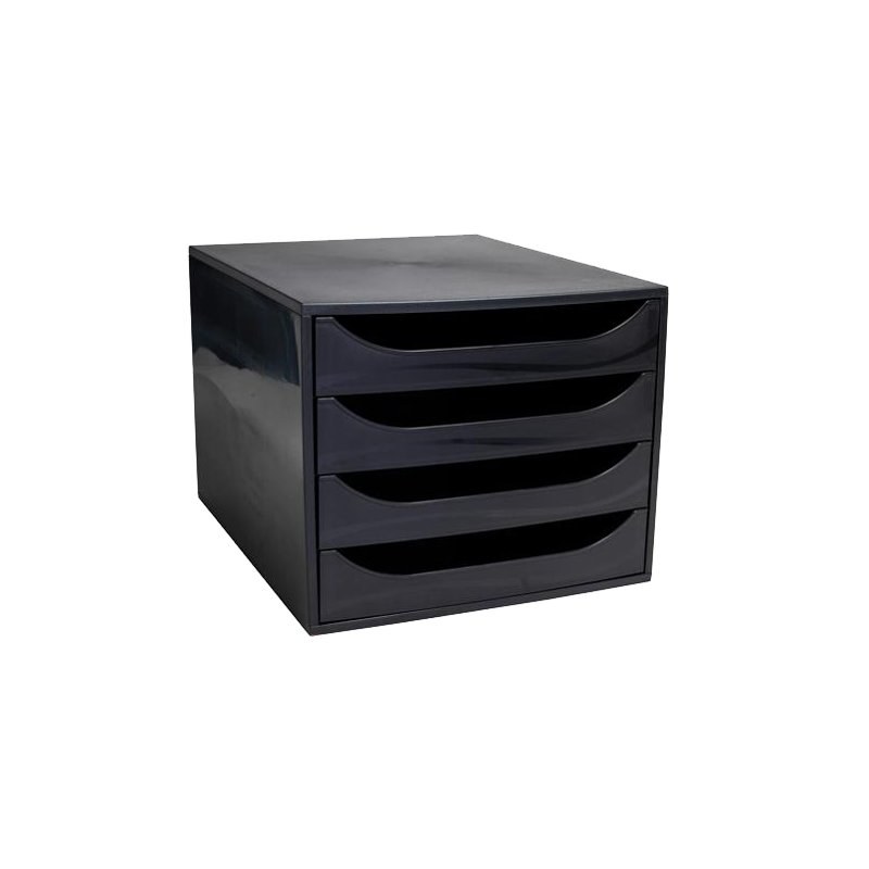 EXACOMPTA ladenbox ECOBOX, 4 laden, framboosrood, A4+