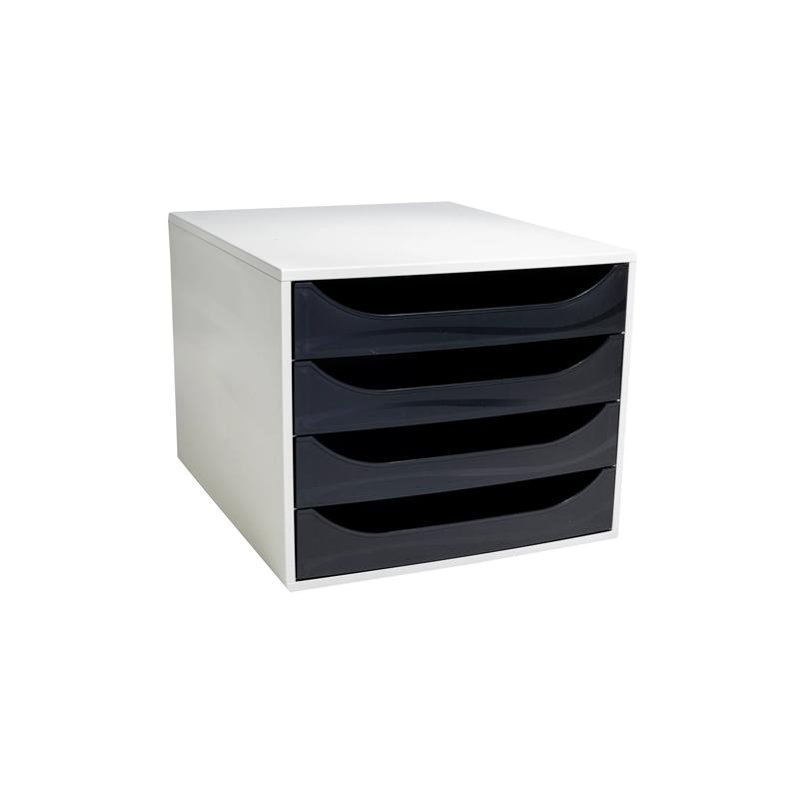 EXACOMPTA ladenbox ECOBOX, 4 laden, framboosrood, A4+