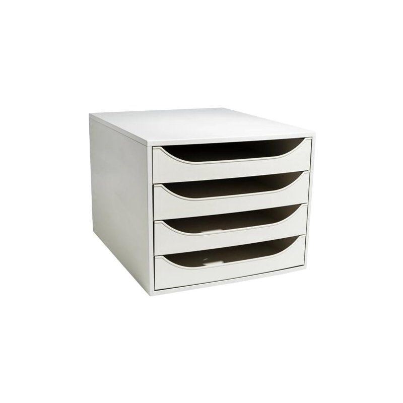 EXACOMPTA ladenbox ECOBOX, 4 laden, framboosrood, A4+