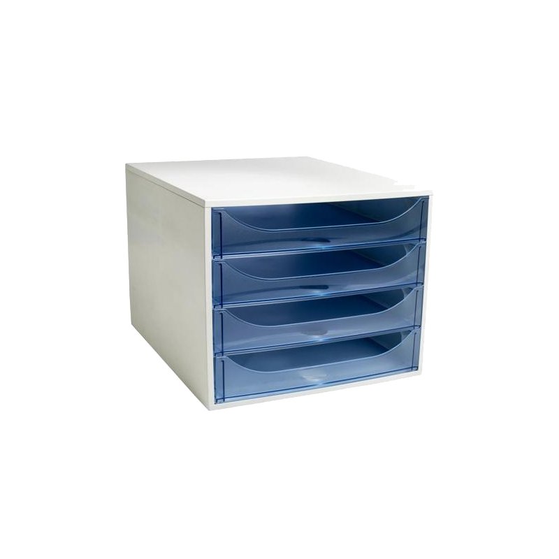 EXACOMPTA ladenbox ECOBOX, 4 laden, framboosrood, A4+
