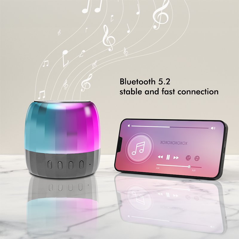 LogiLink Bluetooth speaker with party lights, black, TWS 5.2