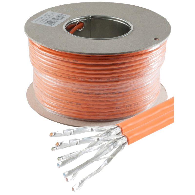 shiverpeaks BASIC-S câble d'installation cat. 7, S/FTP, orange, 100 mètres