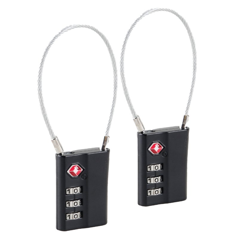 allit cijferslot AluPlus AddOn Lock, staalstaalkabel, 3-cijferige combinatie, 2 stuks