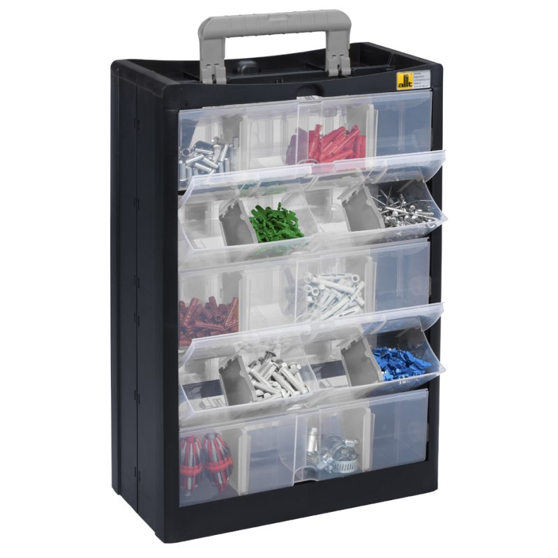 allit VarioPlus DrawBox C40 organizer, 10 vakken, polypropylene, 300×155×465 mm
