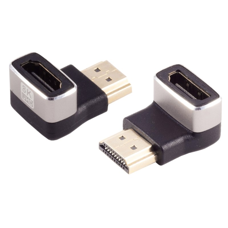 shiverpeaks HDMI adapter haaks 90 graden naar beneden, HDMI 2.1, 8K/60Hz