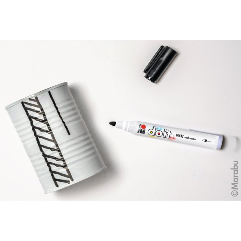 Marabu acrylmarker DO IT, zwart en wit, 2-3 mm, 2 stuks