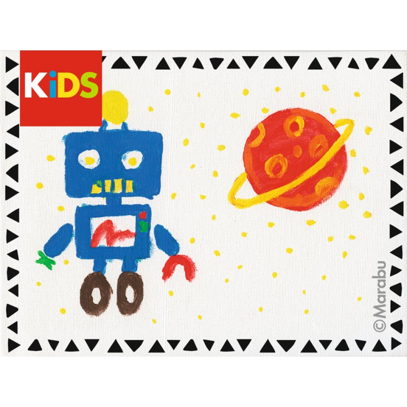 Marabu KiDS Little Artist art box, 6× 36 ml paint, 2 painting boards, 2 brushes