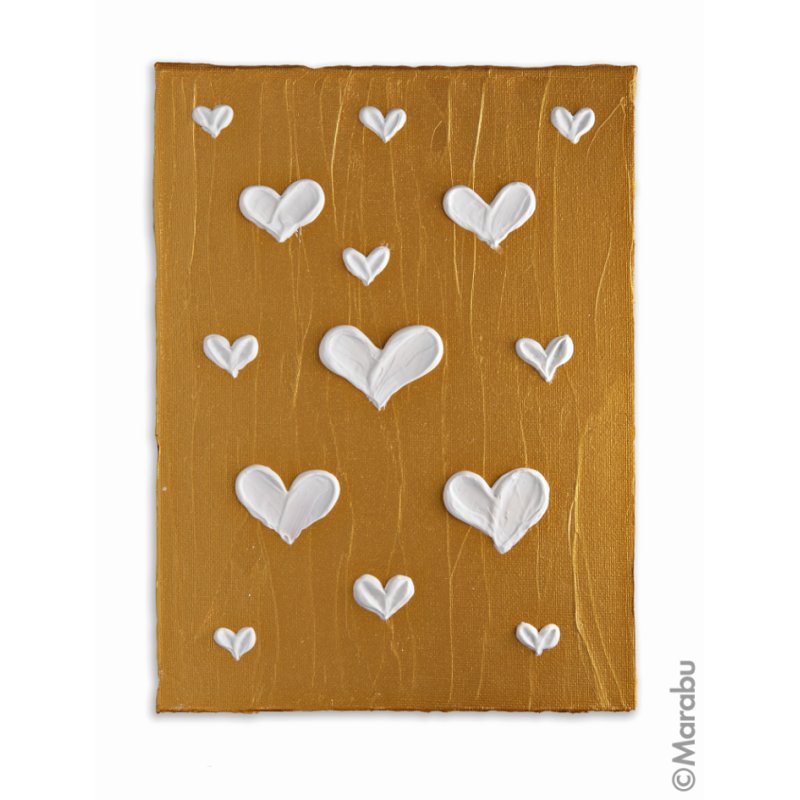 Marabu acrylpasta set Structured Art, 3x 100 ml, wit/goud/feinsand