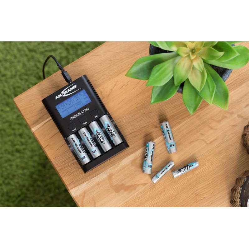 ANSMANN POWERLINE 4.2 PRO batterijlader, AA/AAA, USB-poort, display