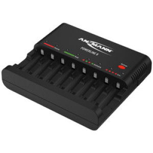 ANSMANN Powerline 8 batterijlader, intelligent, USB-aansluiting, 1-8 batterijen