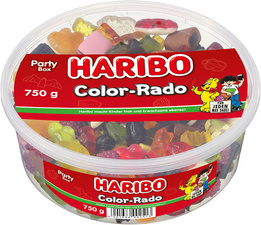 HARIBO COLOR-RADO gommes fruités assortis, 750g boîte