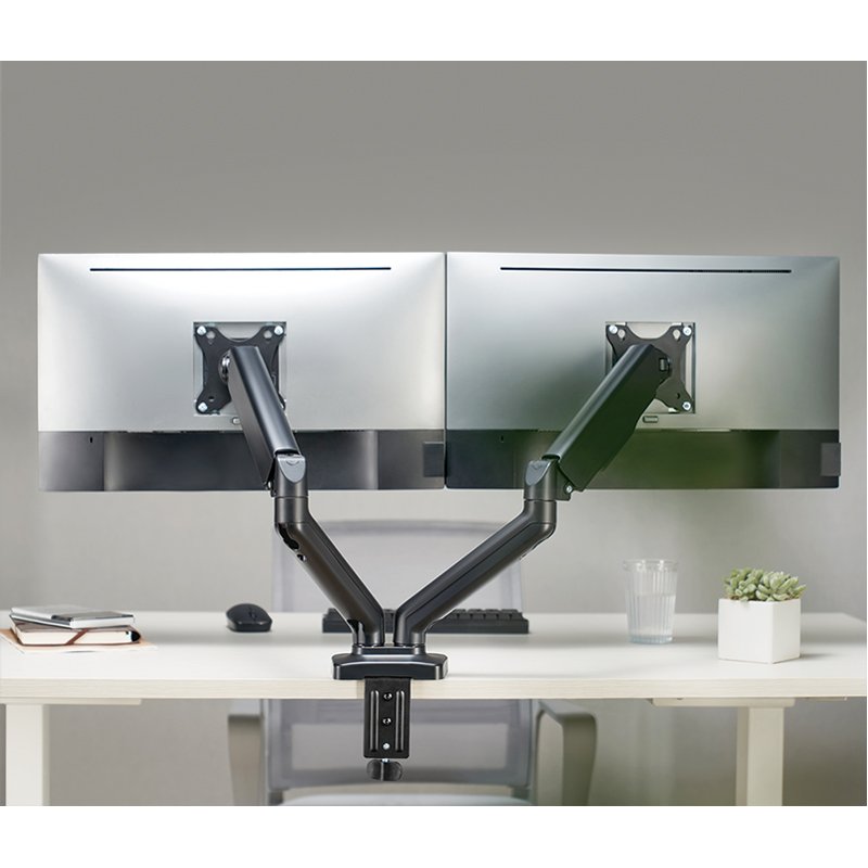 LogiLink dual monitor arm, 17-32 inch, adjustable, black