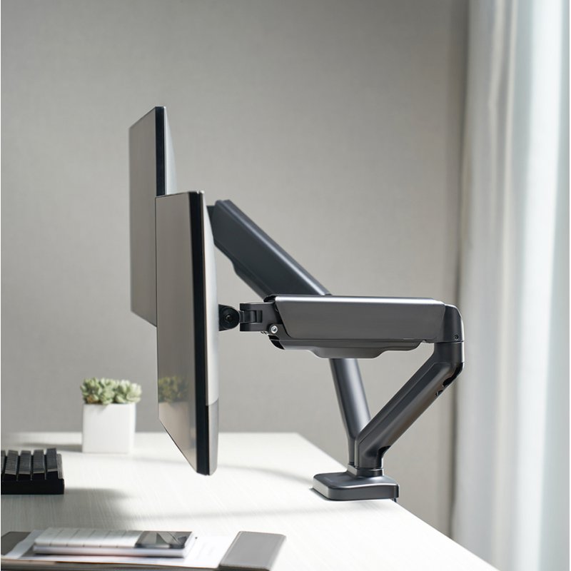LogiLink dual monitor arm, 17-32 inch, adjustable, black