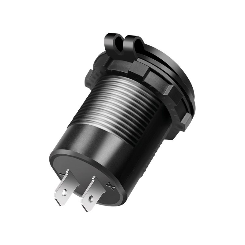 LogiLink dual built-in car charger adapter USB-A & USB-C, black, 60 watt, fast charging technology