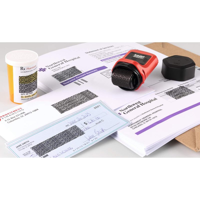 trodat privacy rolstempel ID Protector+, navulbaar, rood, 25 mm