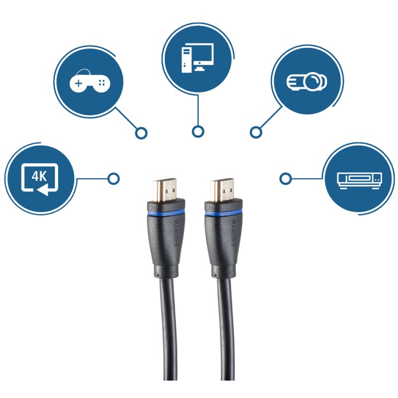 shiverpeaks BASIC-S HDMI kabel, 4K2K 60Hz, zwart, 2 meter