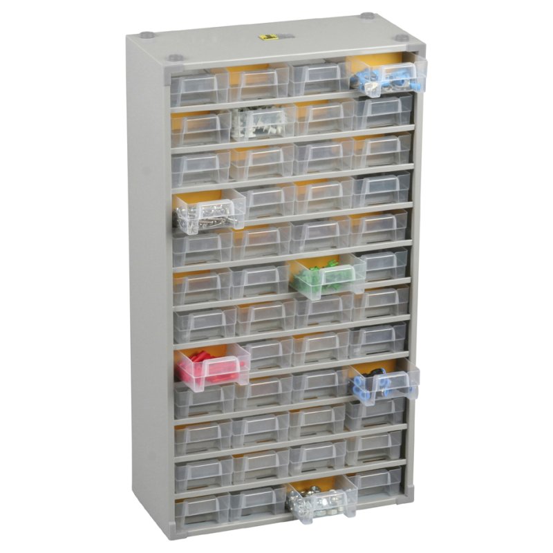 allit onderdelen opbergkast VarioPlus metaal 73, 48 vakken, 300×140×565 mm