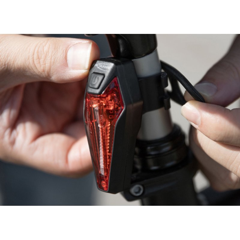 ANSMANN fiets LED-achterlicht met remlichtfunctie, oplaadbaar, zwart