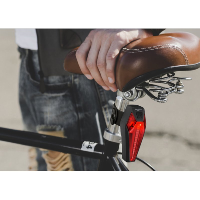 ANSMANN fiets LED-achterlicht met remlichtfunctie, oplaadbaar, zwart