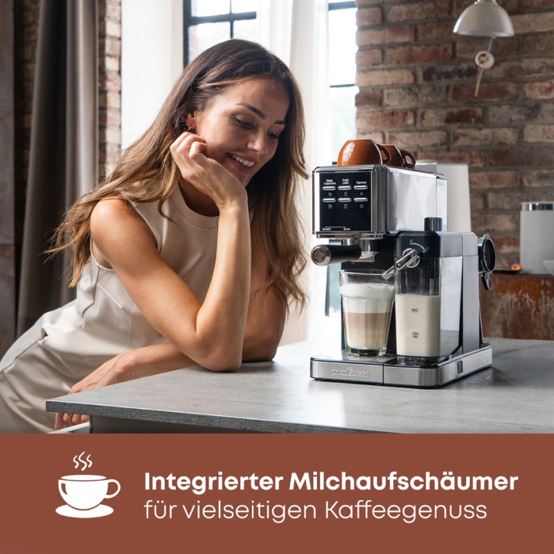 PROFI COOK machine à espresso PC-ES-KA 1266, 20 bar, réservoir 1,2 litre, 1350 watts