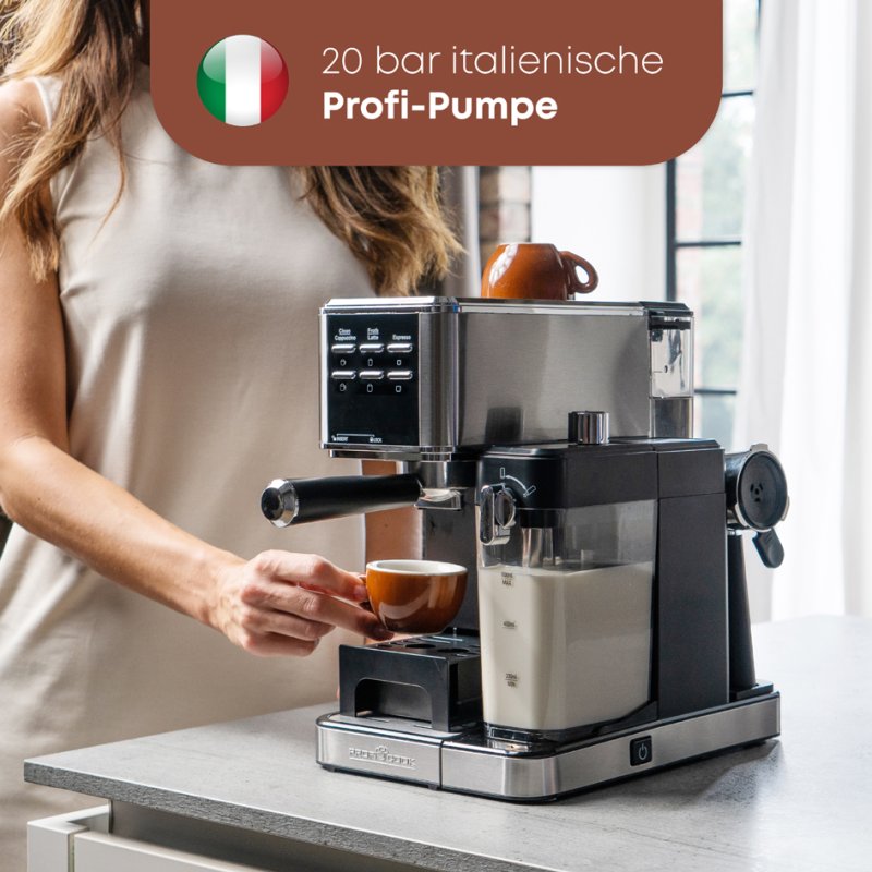 PROFI COOK machine à espresso PC-ES-KA 1266, 20 bar, réservoir 1,2 litre, 1350 watts