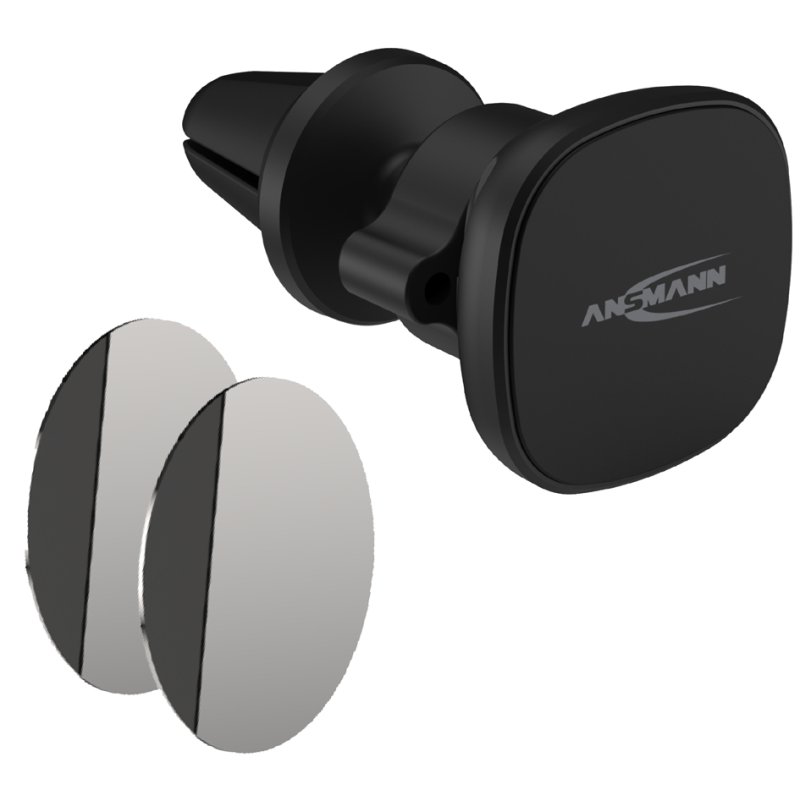 ANSMANN magnetische autohouder smartphone, zwart, 360 graden draaibaar, tot 300 g