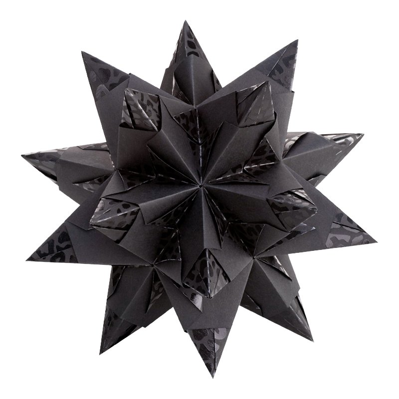 folia vouwpapier Bascetta-ster Elegance, zwart, 95×95 mm, 32 vel