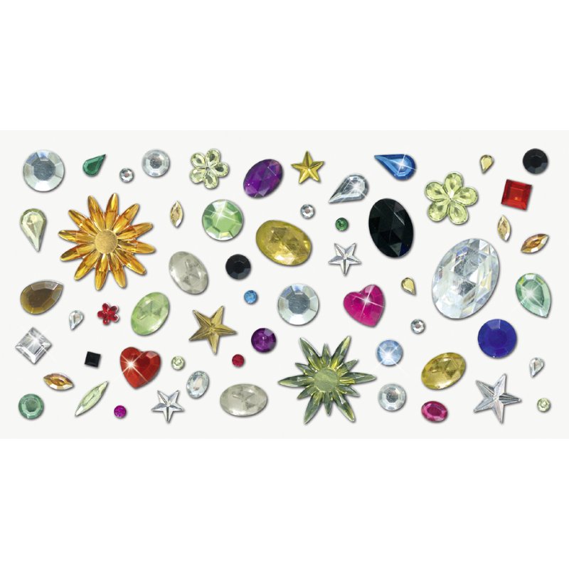 folia siersteentjes set ELEGANCE, acryl, 800+ stuks, gesorteerd