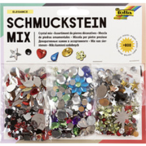 folia siersteentjes set ELEGANCE, acryl, 800+ stuks, gesorteerd