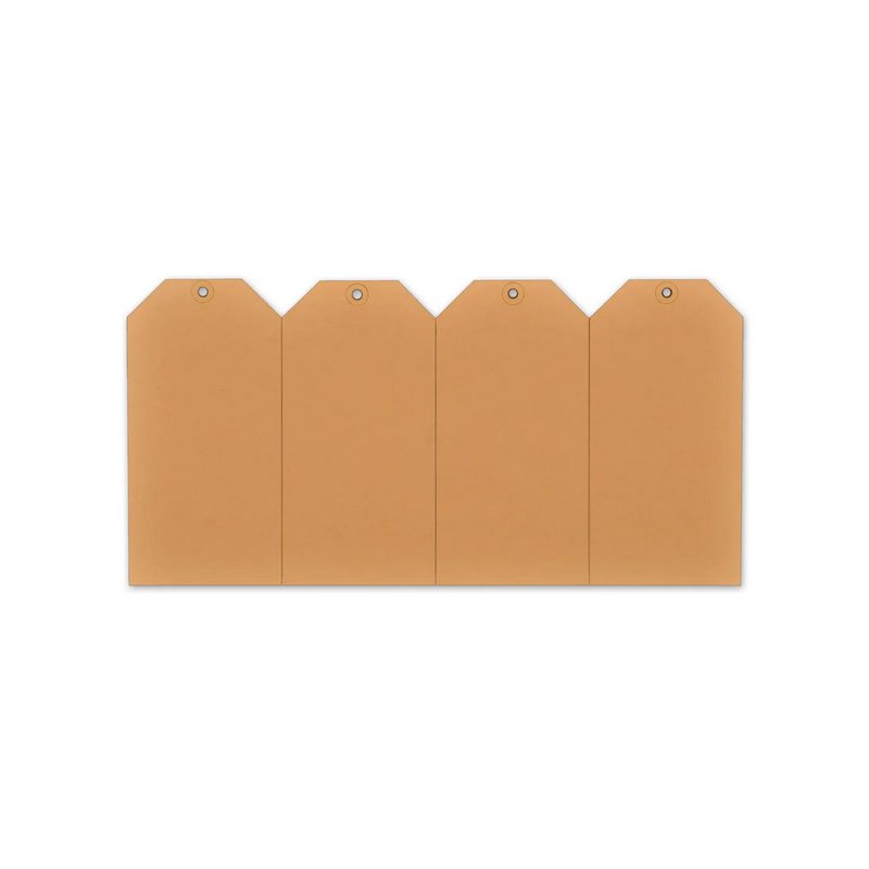 Rillprint warenanhängers kraft bruin, 60×120 mm, 200 g/m²