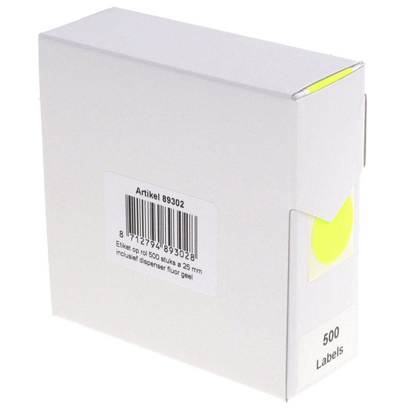 rillprint markeerprikkels, neonrood, 35 mm, 500 stuks