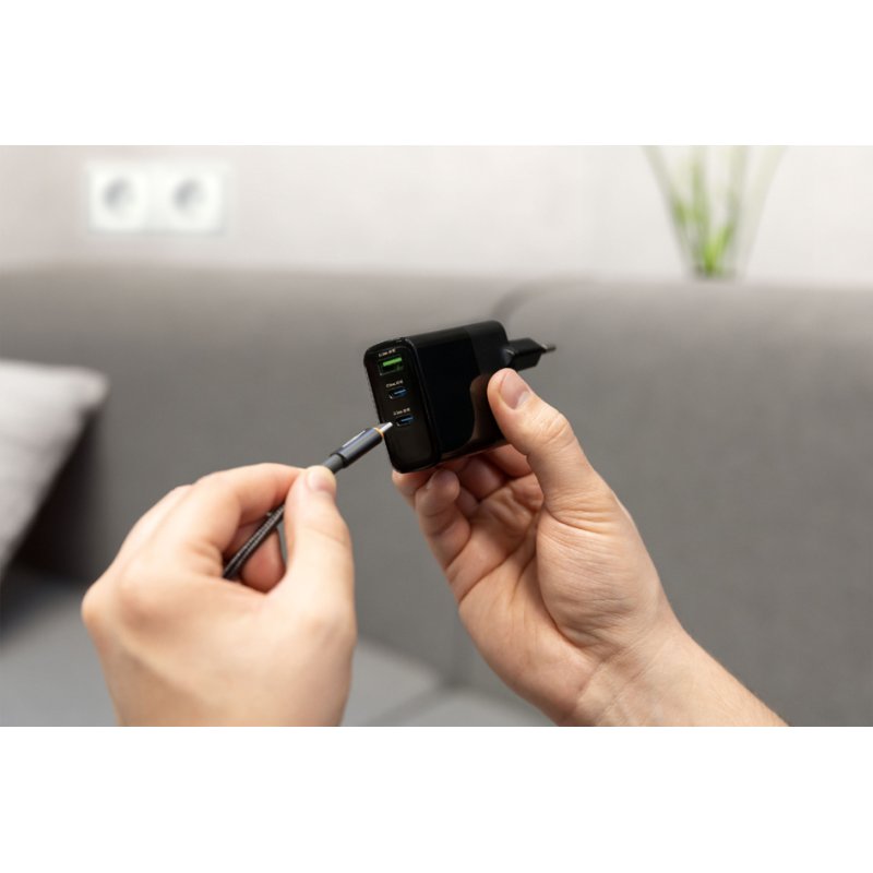 ANSMANN USB-lader 365PD, zwart, 65 watt, 3 aansluitingen