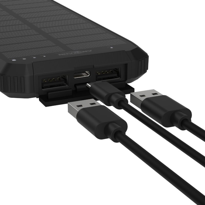 ANSMANN zonne-energiebank PB212W, 10.000 mAh, zwart, wireless charging