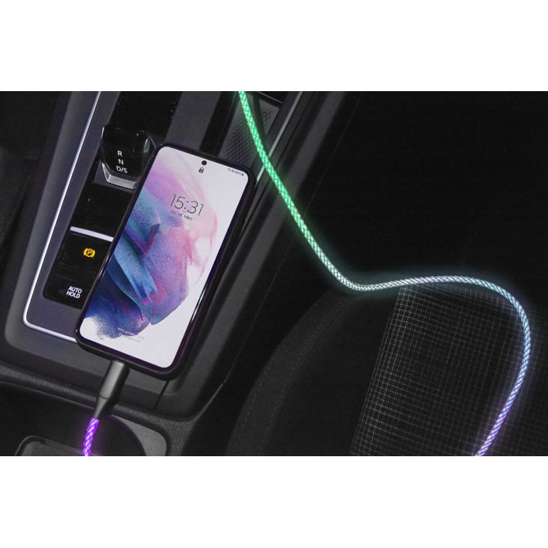 ANSMANN oplaad- en datakabel met leds, USB-A naar USB-C, 1 m, 60 watt