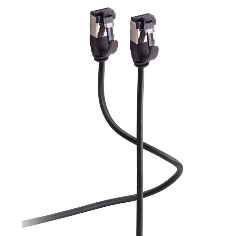 FLEXLINE patchkabel Cat. 8.1 U/FTP, extra dun, zwart, 10 meter