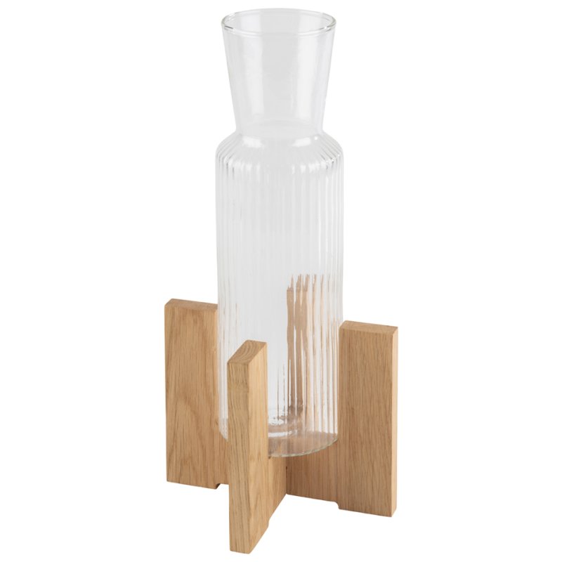 APS sous-verre bois VALO carafe verre, chêne, 150×150×120 mm