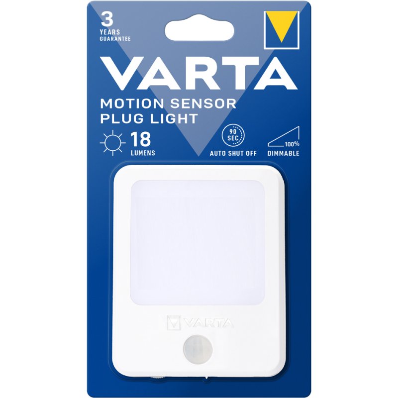 VARTA bewegingssensor nachtlampje, wit, 3 lichtstanden, 3-18 lm